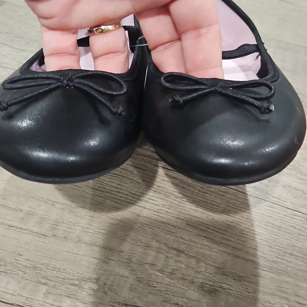 Wobdet nation Girl's Size 1 black bow ballet flats